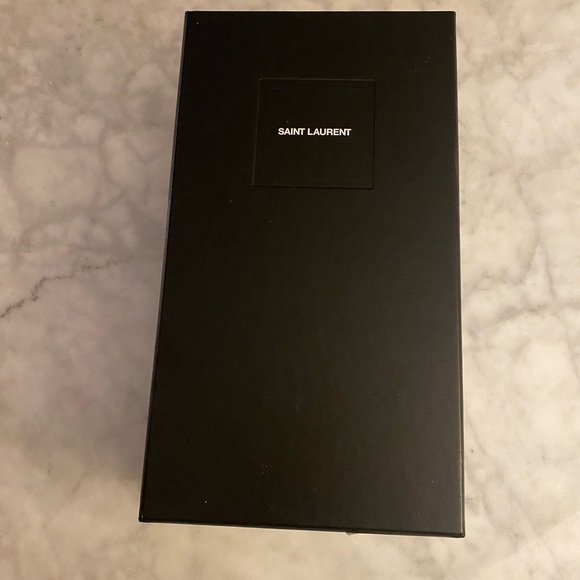 ✨SOLD✨ NIB Authentic Saint Laurent Tribute Mule Sandals in Suede size 38.5 - Picture 10 of 11